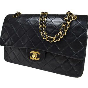 Pre-owned Authentic CHANEL CC Double Flap Matelasse 25 Chain Shoulder Bag